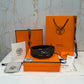 Hermes H Silver Buckle Belt Reversible Black/ Dark Brown