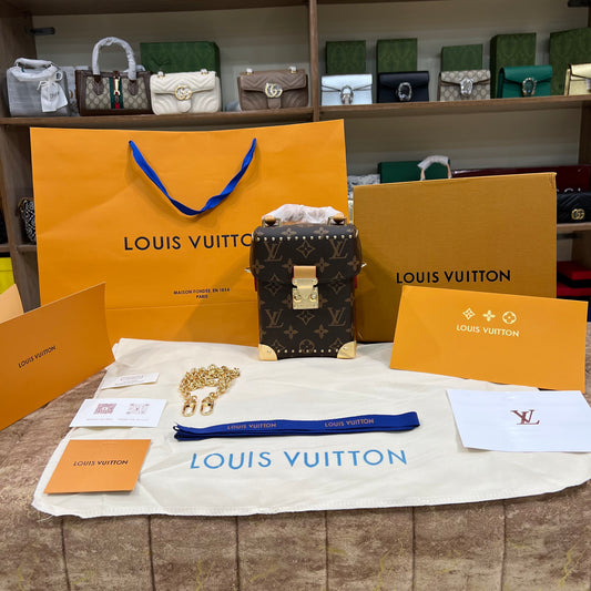 Louis.Vuitton Mini Side Brown Bag