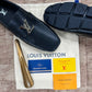 Louis Vuitton Silver Logo Normal Loafer Black