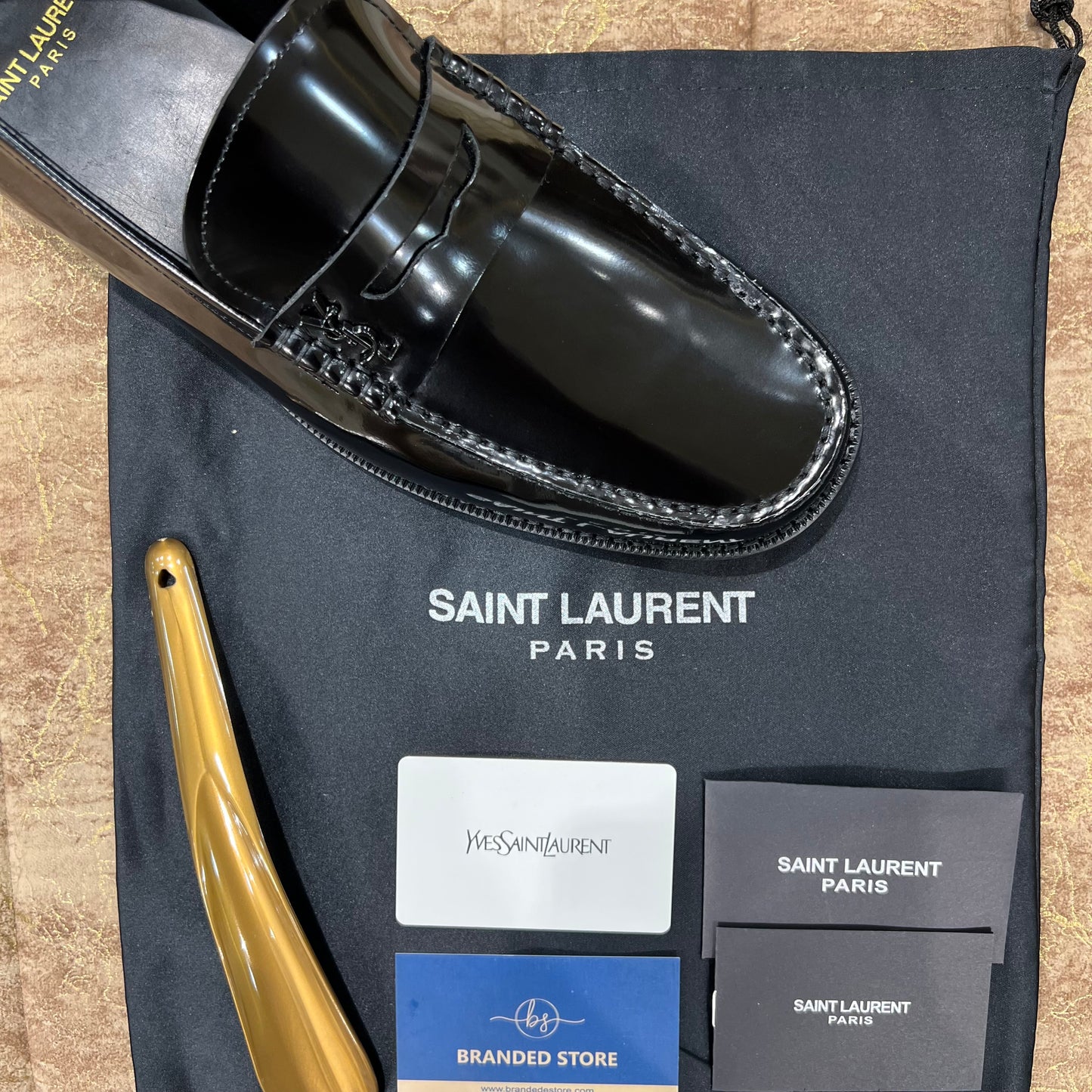YSL Black Major Loafers