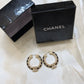 Chanel Black Golden Earrings