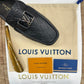 Louis Vuitton Black Embossed Silver Buckle Normal Loafer