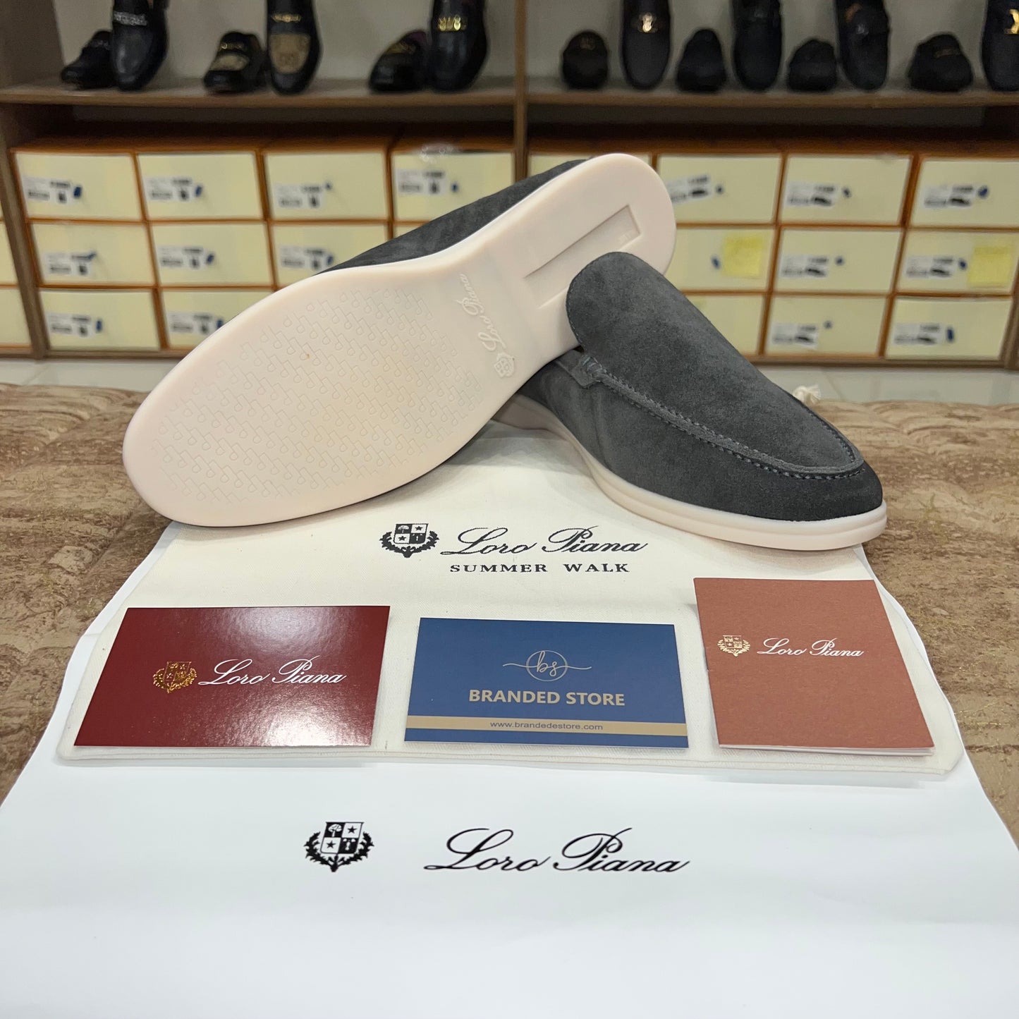 Loro Piana Summer Walk Loafer Suede - Grey