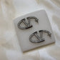 Valentino V Logo Silver Earrings