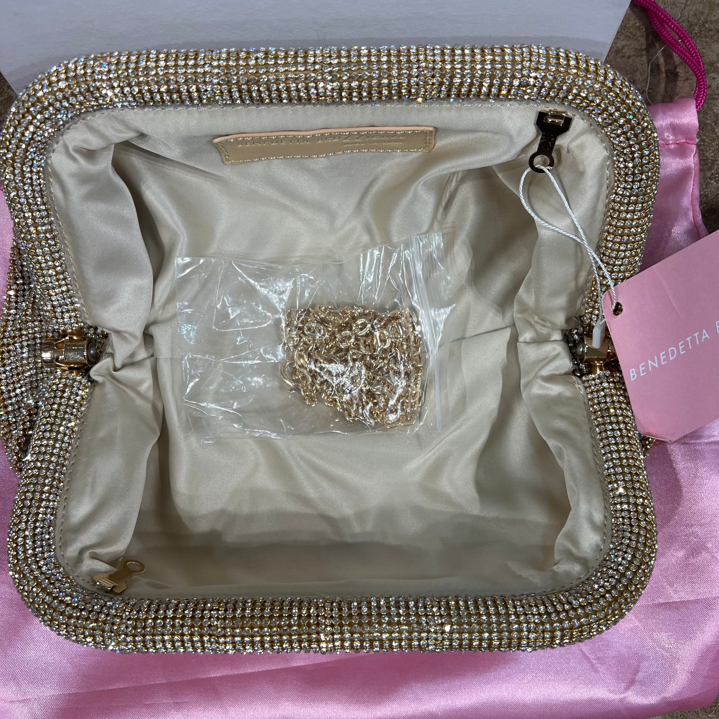 Benedetta Bruzziches Clutch Bag Gold