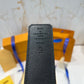 LV Silver Logo Reversible Belt Black / White Printed