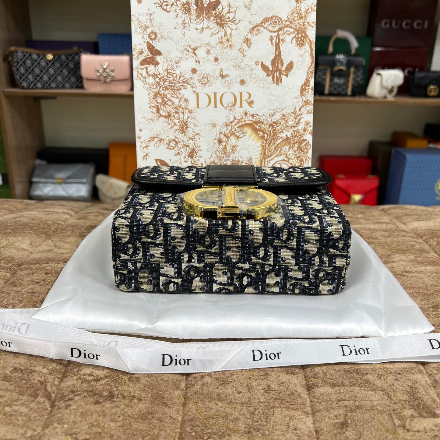 Dior Canvas Pattern Mini Bag