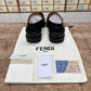 Fendi Black Silver Logo Major Loafers
