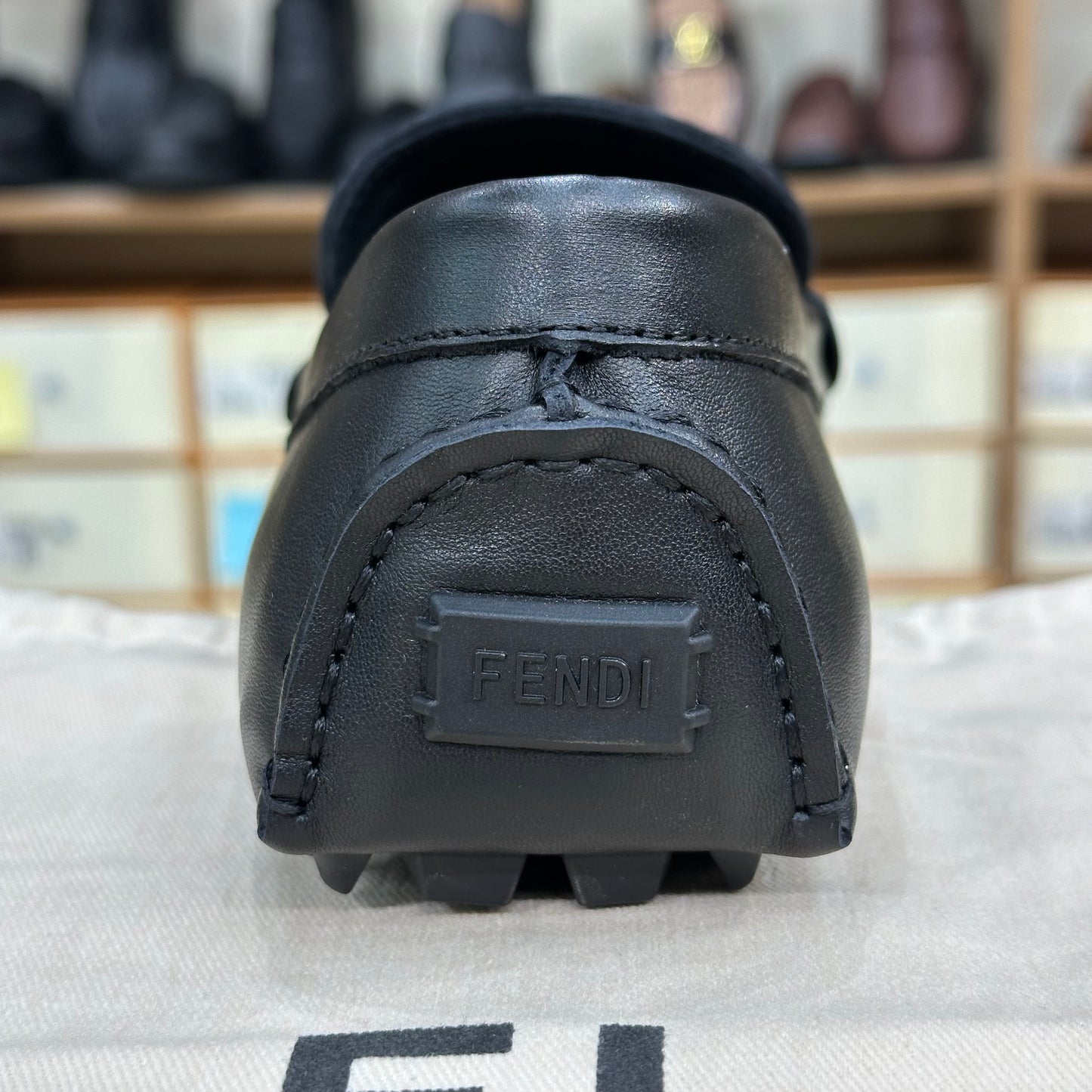 Fendi Black Grey Normal Loafers