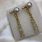 Dior Logo Chain Golden Earrings