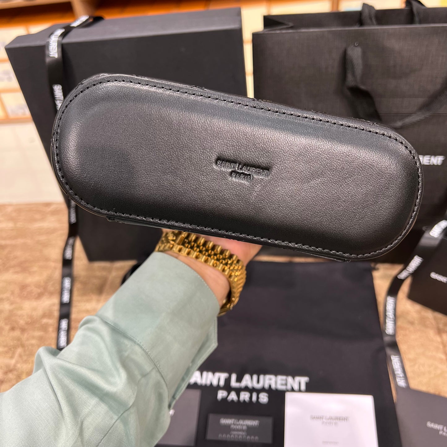 YSL Gaby Mini Vanity Leather Bag Black