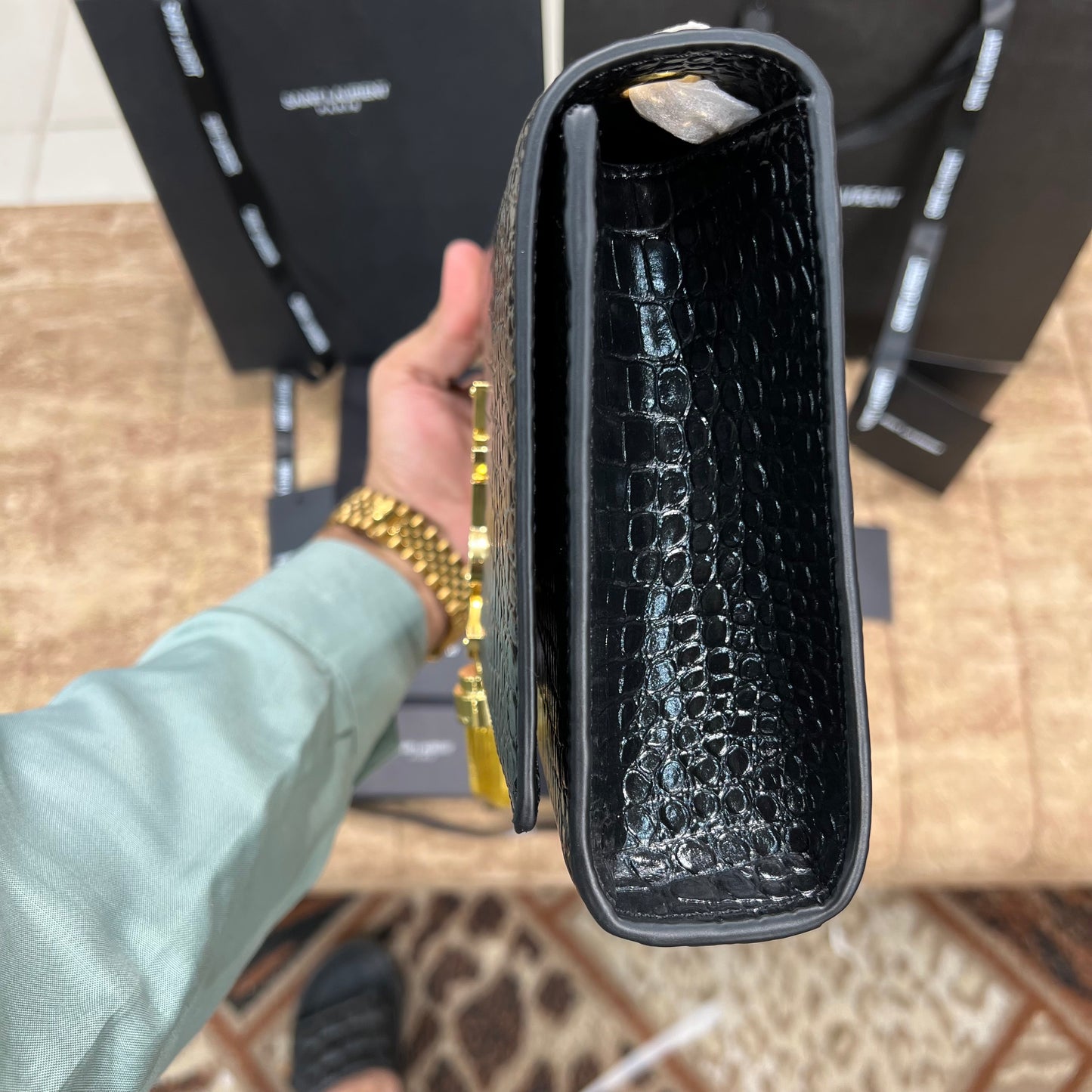 YSL Black Kate Tassel Leather Bag