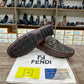 Fendi Brown Golden Buckle Normal Loafers