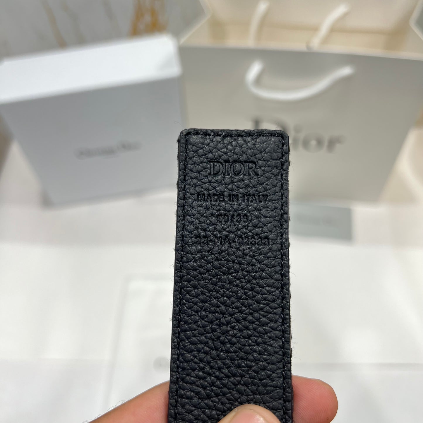 Dior Black DIOR Buckle Reversible Belt Black