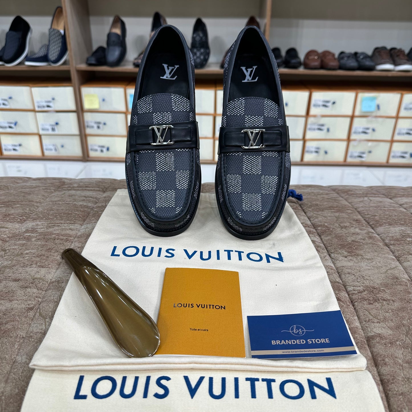 Louis Vuitton Damier Major Loafers Black