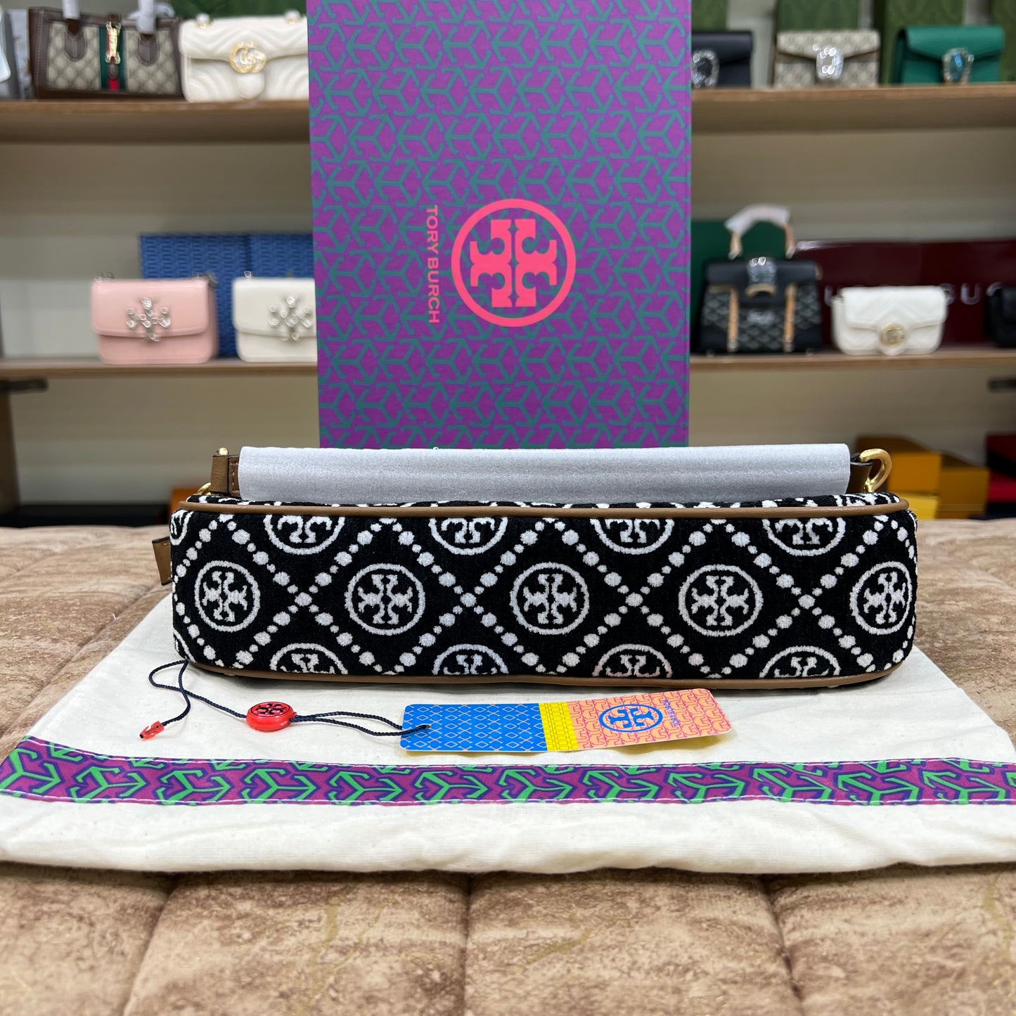 Tory Burch White Pattern Mini Bag