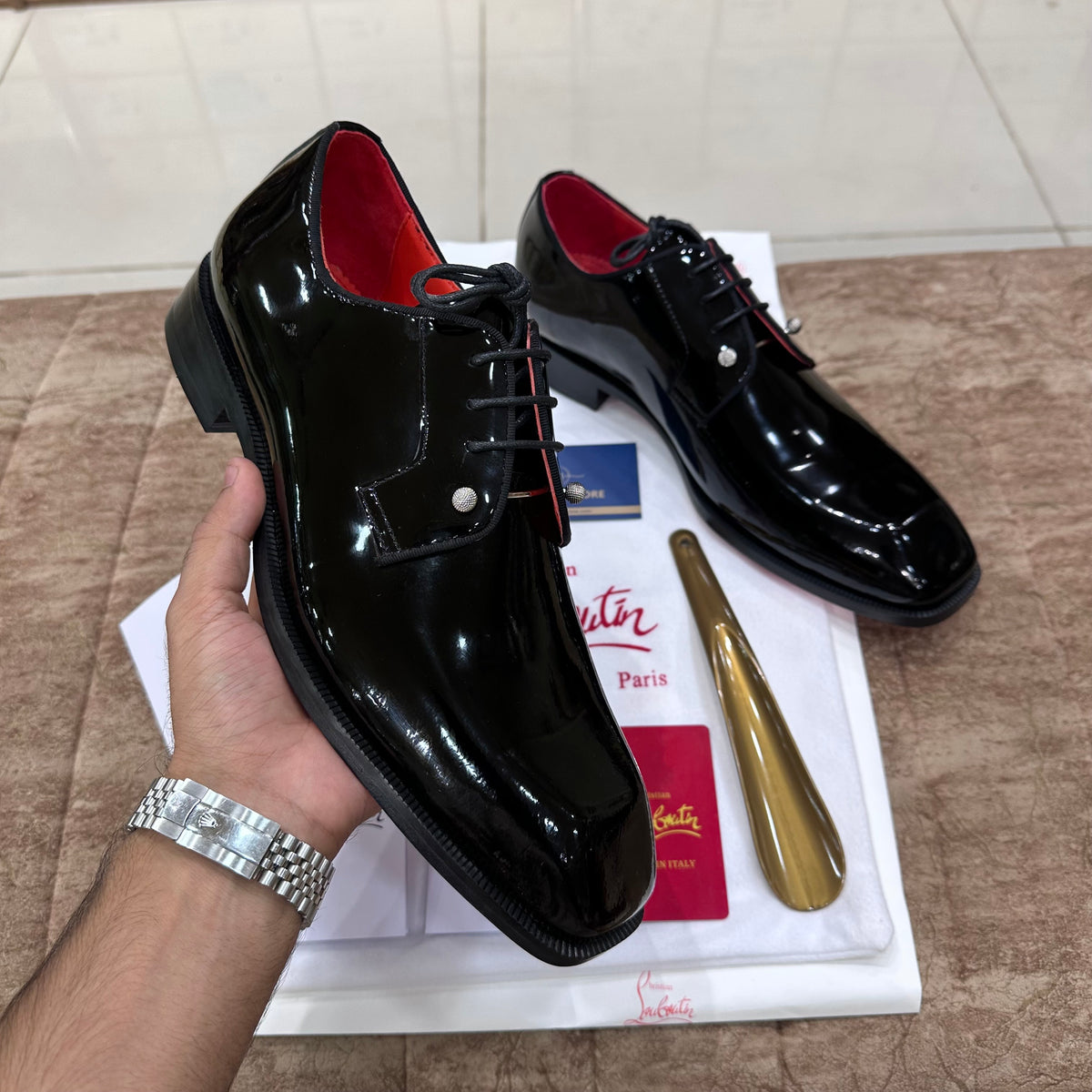 Christian Louboutin Chambeliss Patent Major Shoes