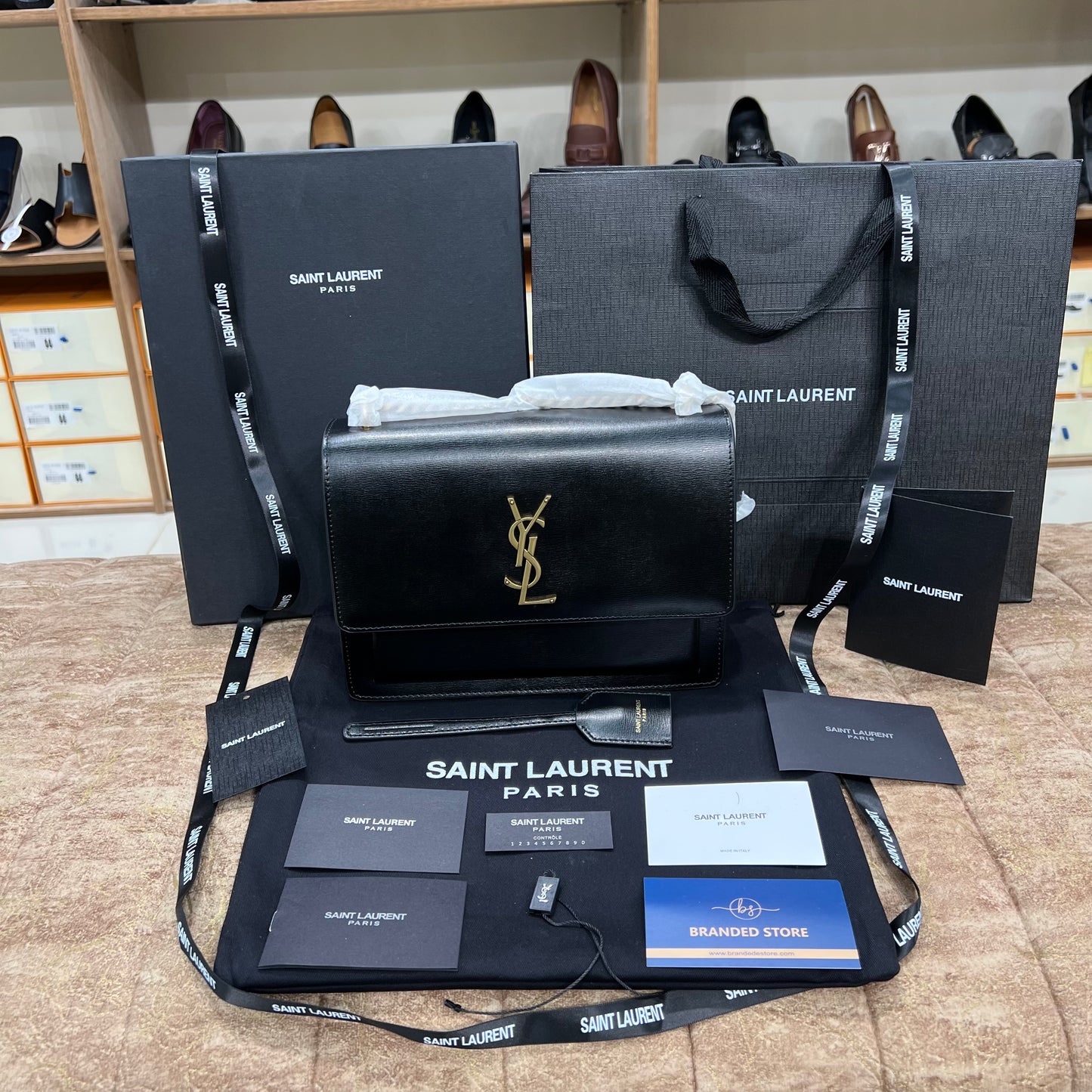 YSL Big Black Leather Bag