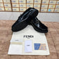 Fendi Black Silver Logo Major Loafers