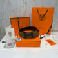 Hermes H Black Buckle Belt Reversible Brown Black
