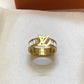 Louis Vuitton LV Logo Golden Ring