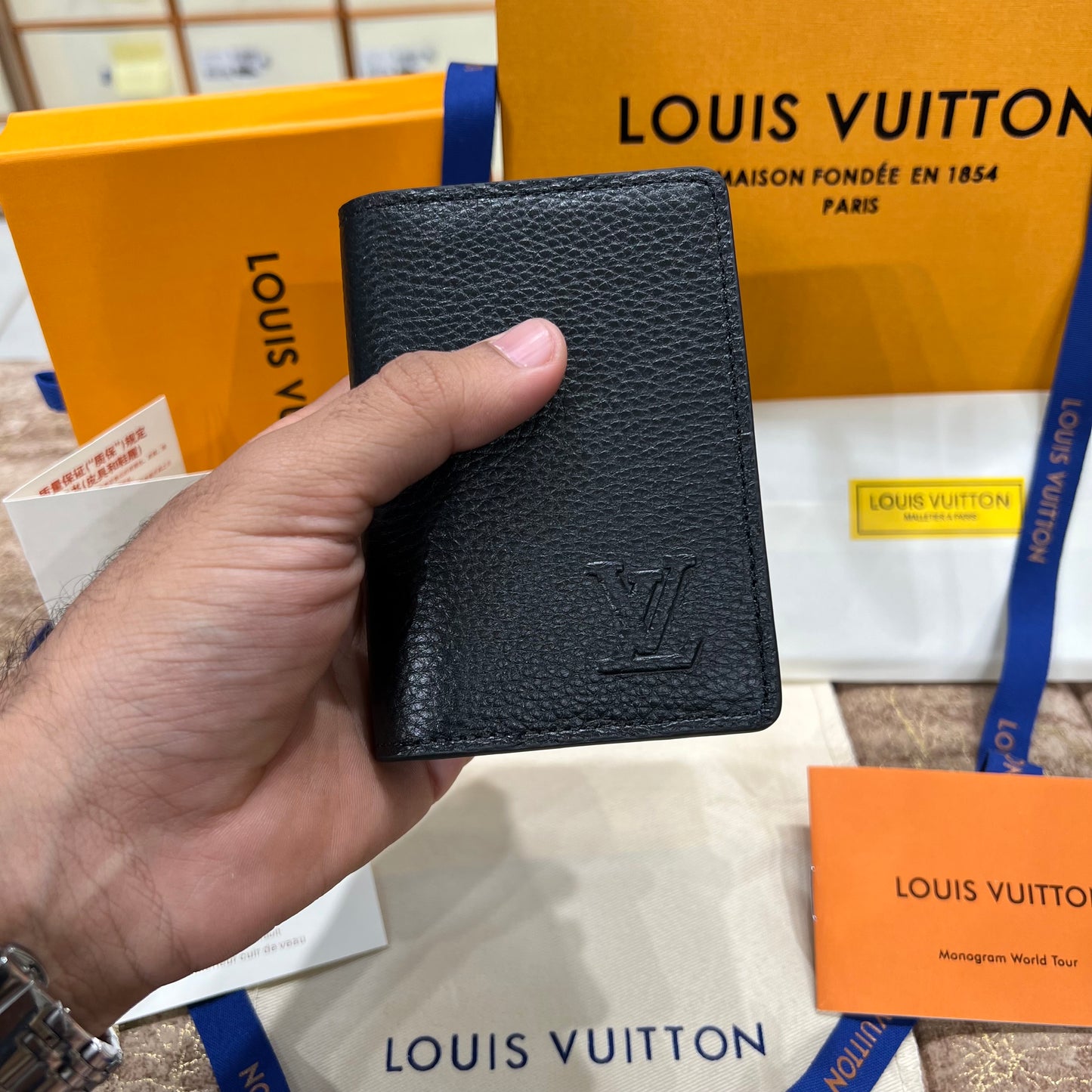 Louis Vuitton Black Pocket Organizer Wallet