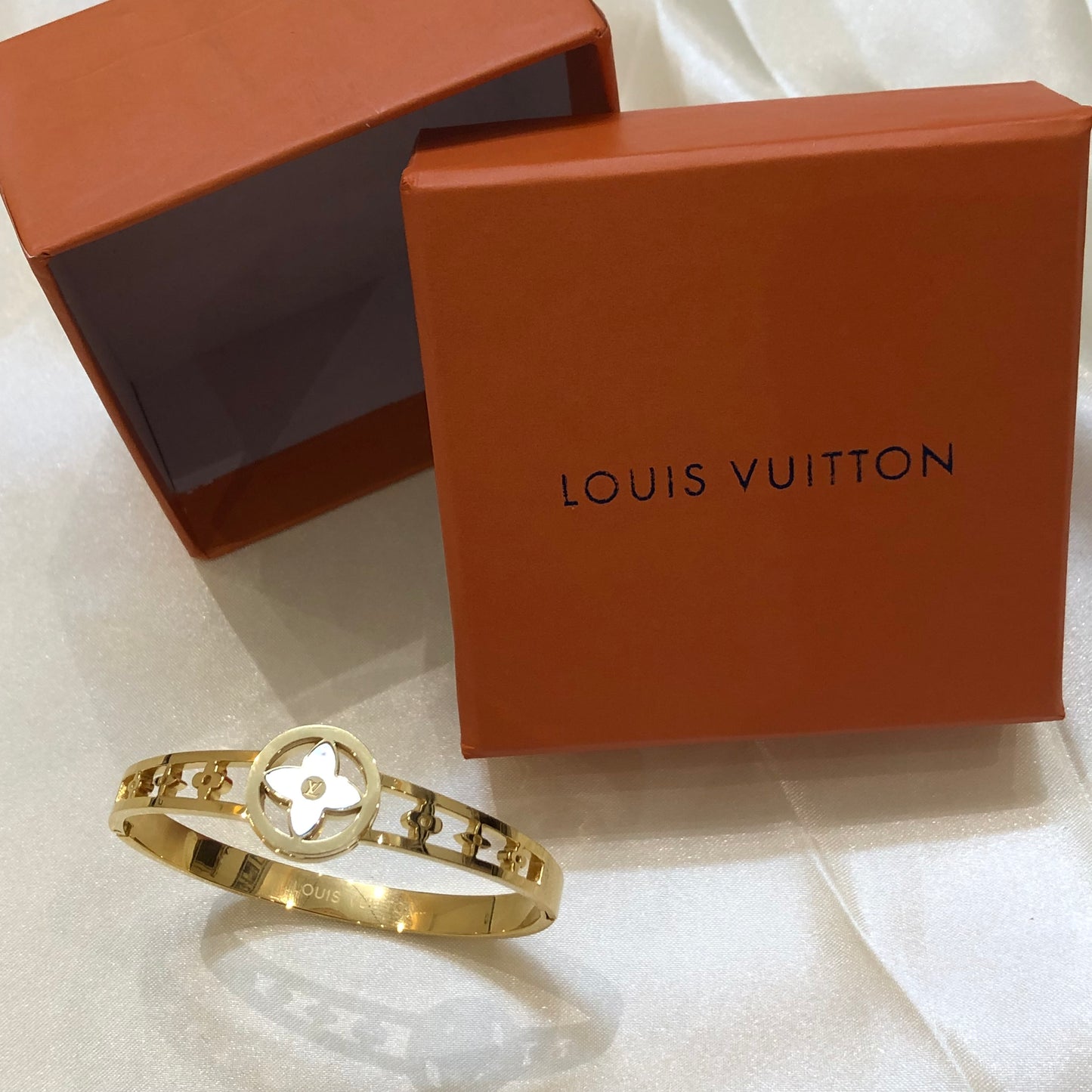 Louis Vuitton White Golden Bracelet