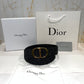 Dior Golden CD Buckle Reversible Belt Black