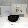 Dior Golden CD Buckle Reversible Belt Black