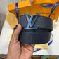 LV Blue Logo Reversible Belt Blue / Black