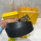 Fendi FF Golden Buckle Reversible Belt Black/Brown