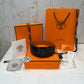 Hermes H Black Buckle Belt Reversible Black/Orange