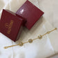 Valentino Gold White Chain Bracelet