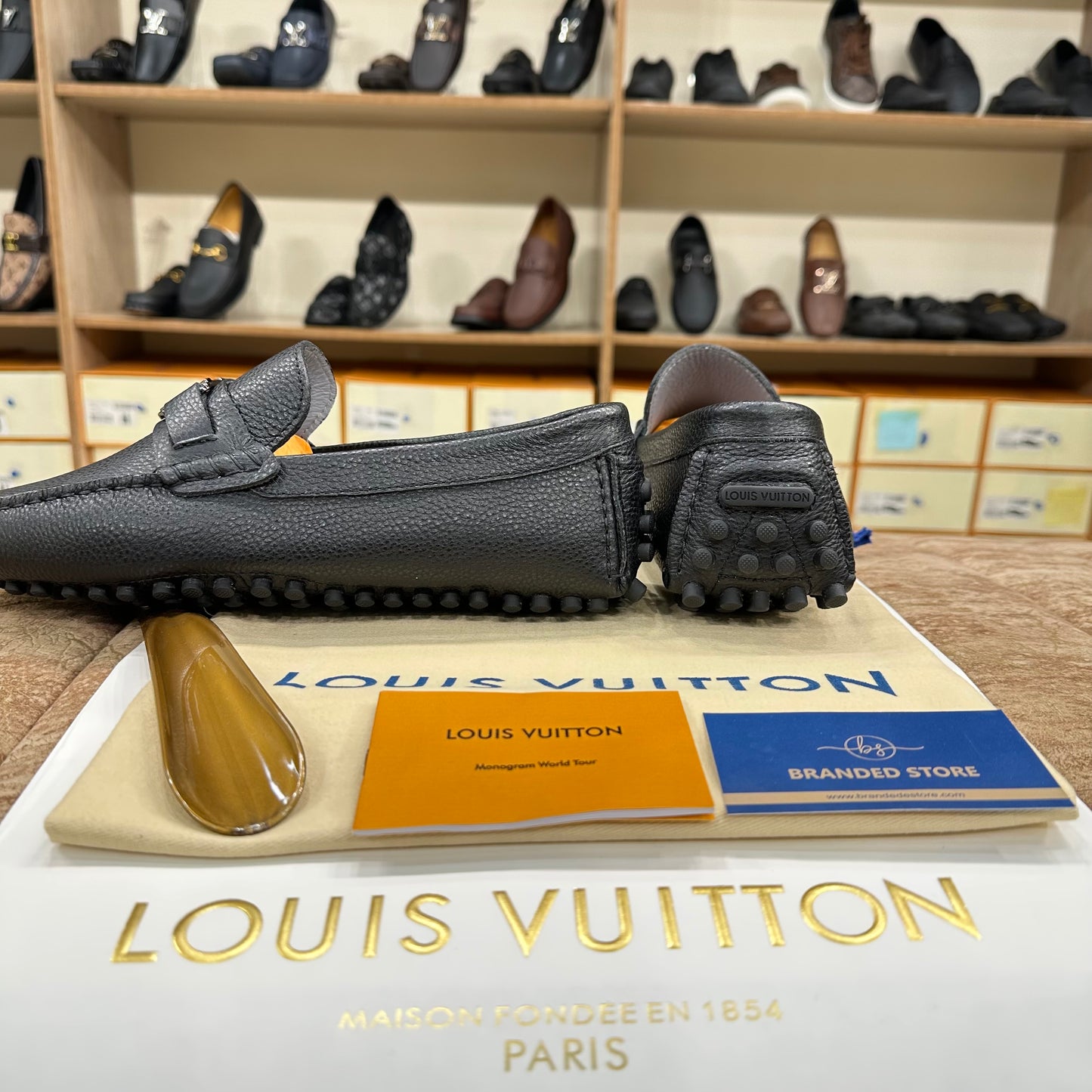 Louis Vuitton Black Texter Normal Loafer