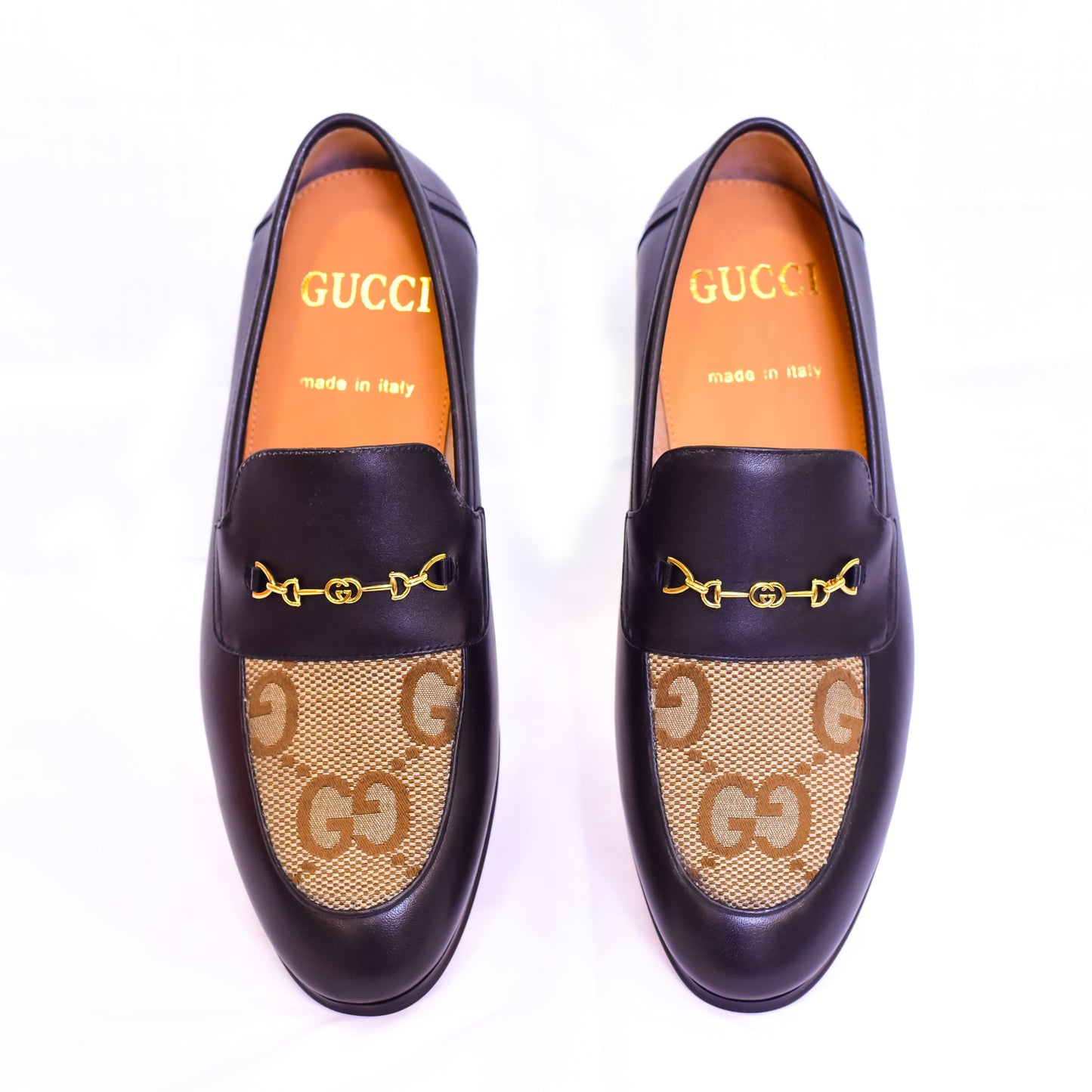 Gucci Brown Cloth Major Loafers