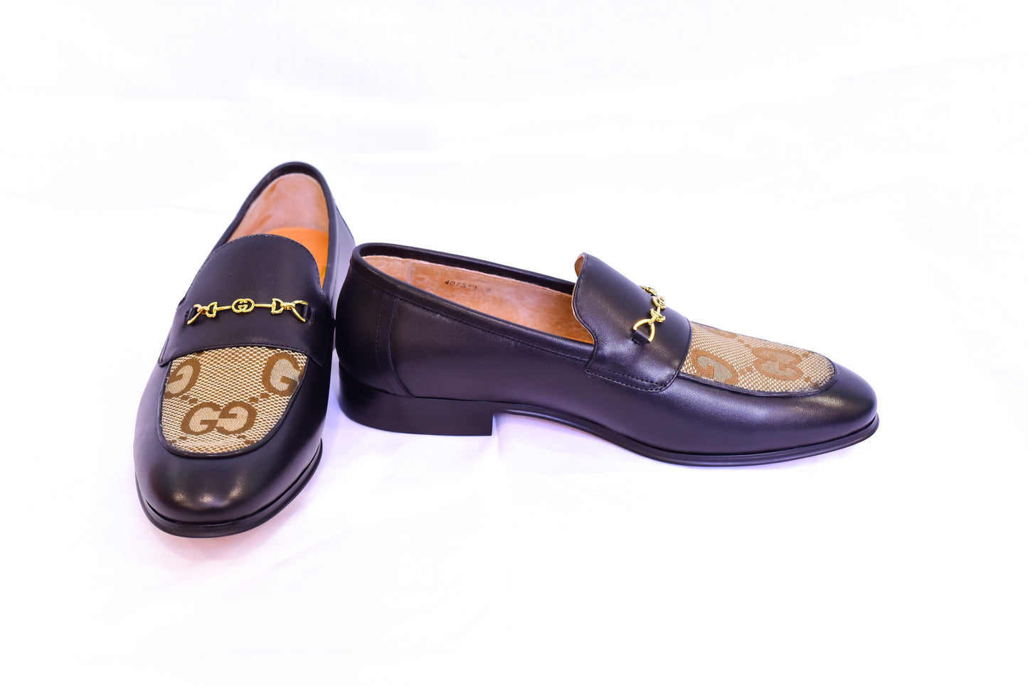 Gucci Brown Cloth Major Loafers