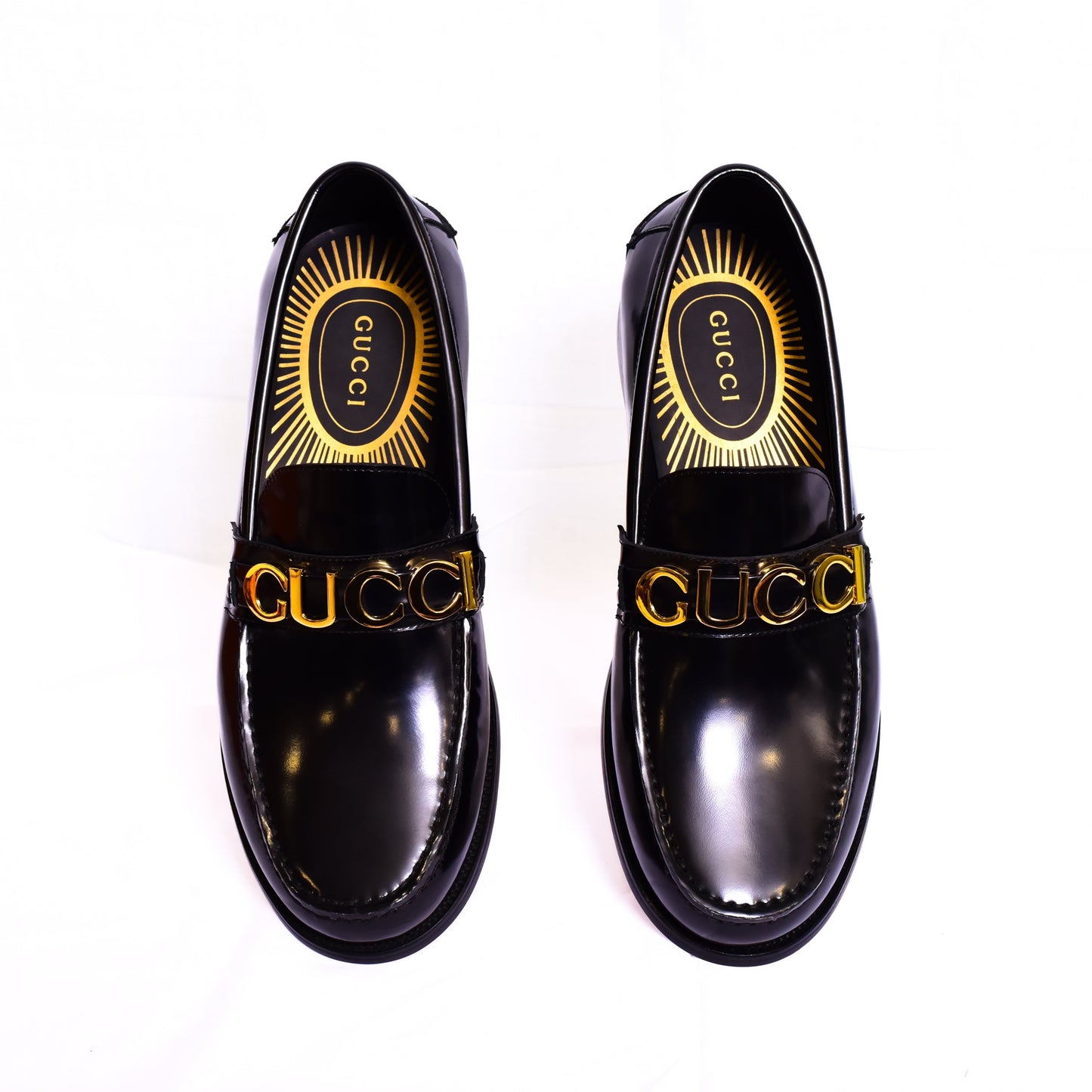 Gucci Golden Logo Black Major Loafers