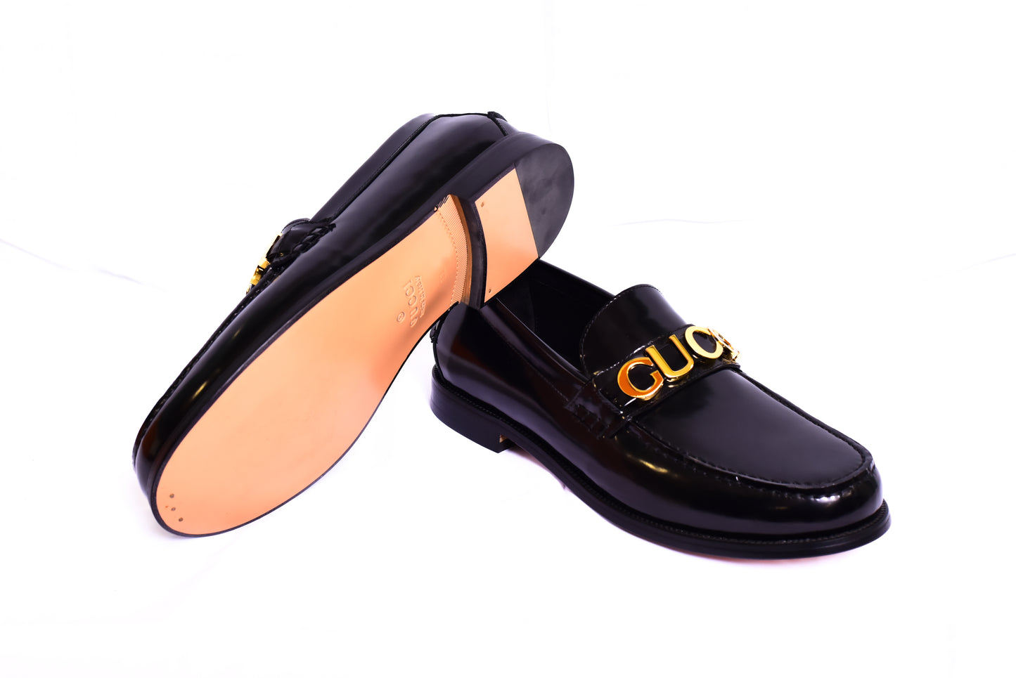 Gucci Golden Logo Black Major Loafers