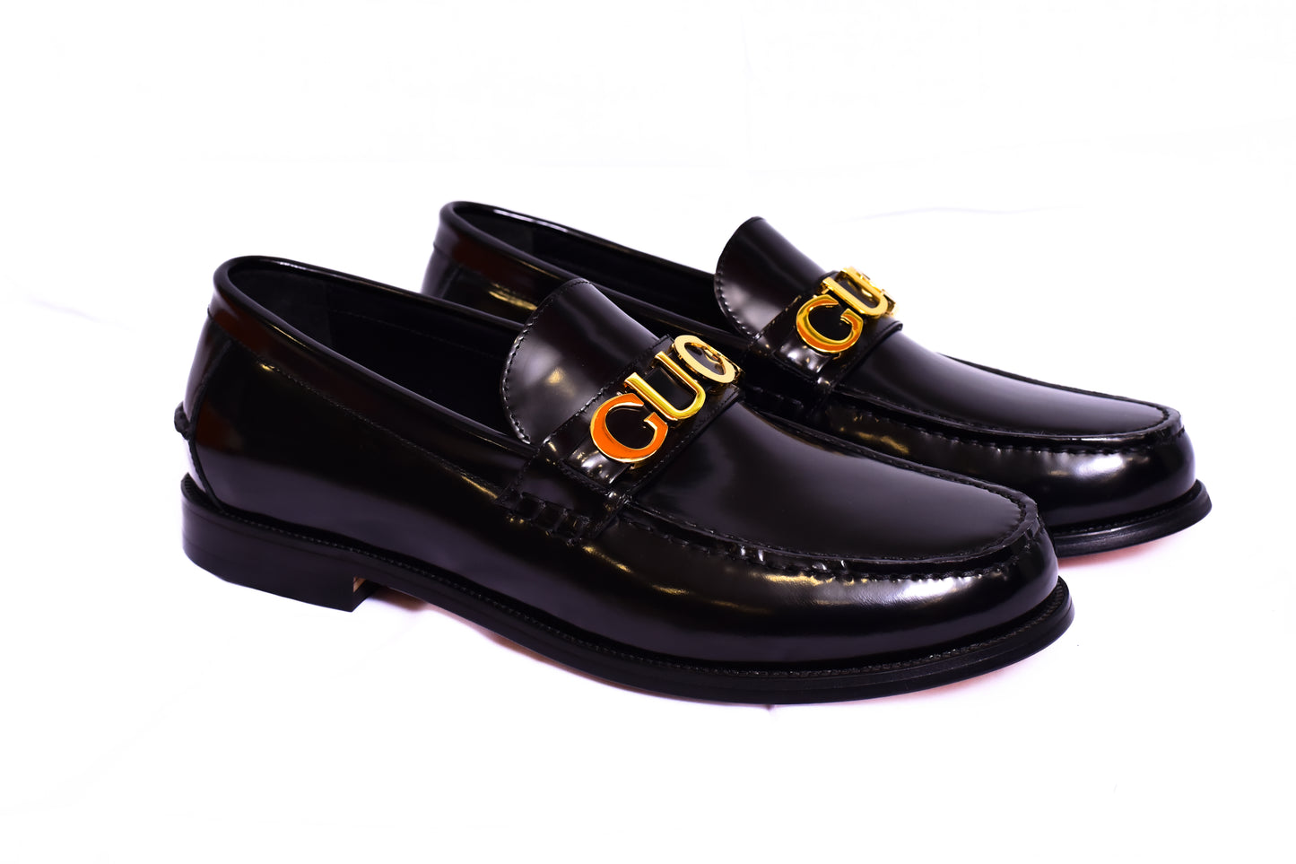 Gucci Golden Logo Black Major Loafers