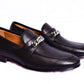 Gucci Silver Chain Black Major Loafers