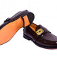 Gucci Side Buckle Brown Major Loafers