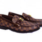 . Louis.Vuitton Brown Check Major Loafers