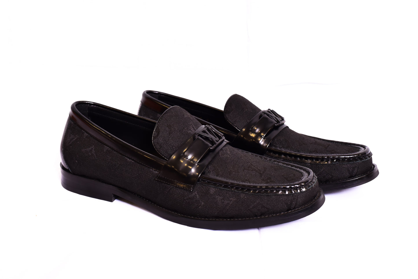 . Louis.Vuitton H Black Major Loafers