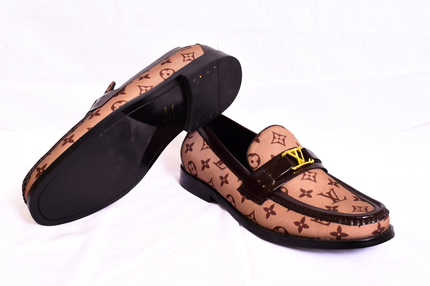 . Louis.Vuitton H Brown Major Loafers