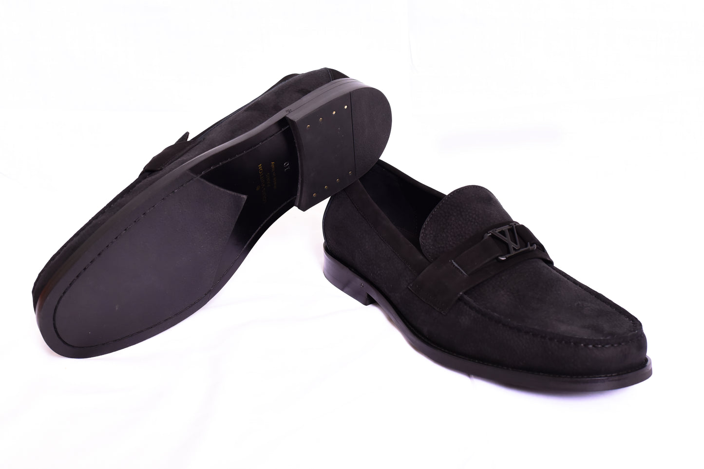 Louis.Vuitton Velvet Black Major Loafers