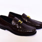 Louis.Vuitton Brown Embossed Major Loafers