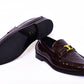 Louis.Vuitton Brown Embossed Major Loafers