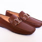 Louis.Vuitton Brown Logo Normal Loafers