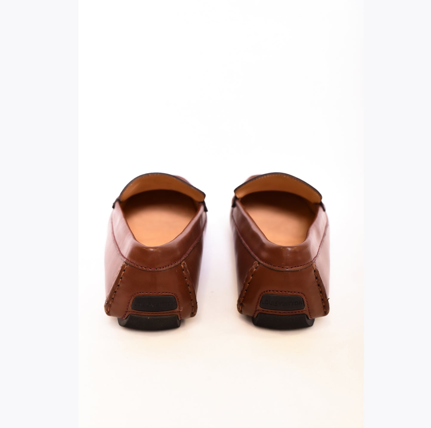 Louis.Vuitton Brown Logo Normal Loafers