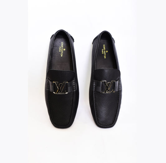 Louis.Vuitton Black Flower Normal Loafers